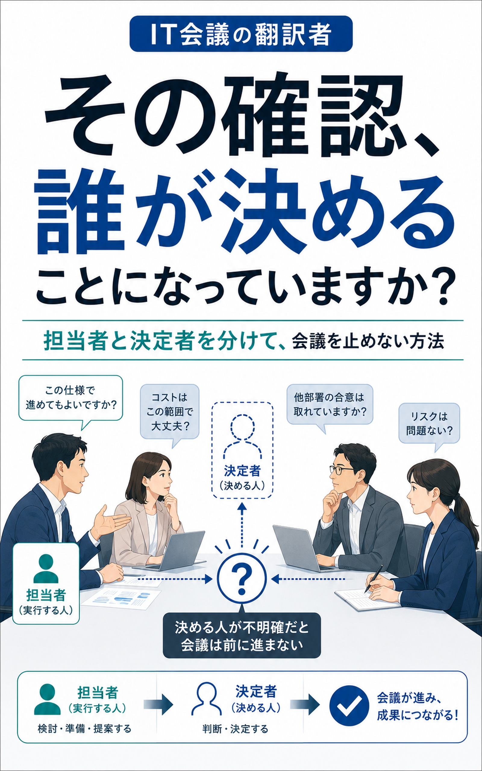 その確認、誰が決めることになっていますか？ 表紙