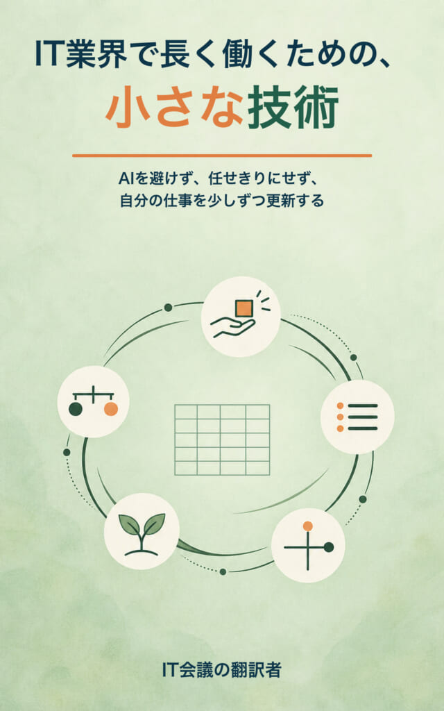 Book28『IT業界で長く働くための、小さな技術』表紙